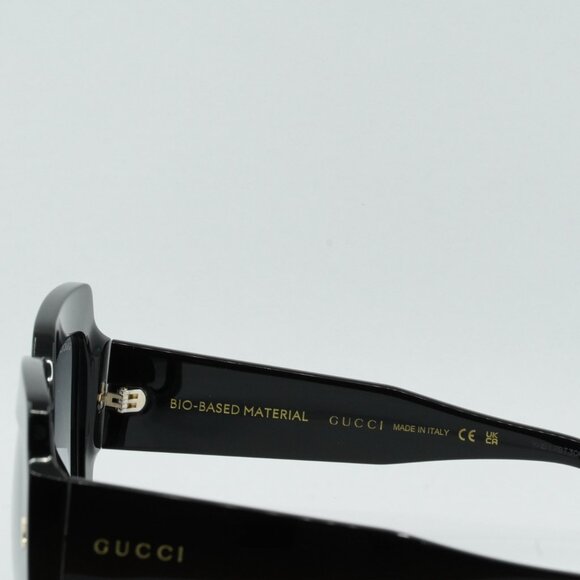 Gucci GG1111S 001 Sunglasses Black Square Frame, Grey Lenses main image 11